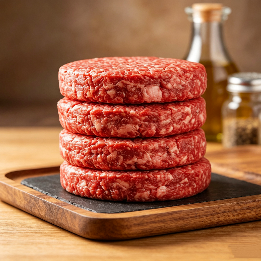 Frozen Raw Beef Patties